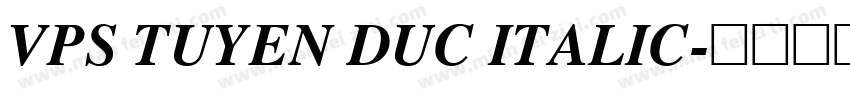 VPS Tuyen Duc Italic字体转换